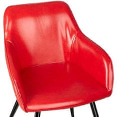 tectake 4 stoli iz umetnega usnja Marilyn Rdeča/črna