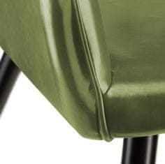 tectake 4 stoli iz umetnega usnja Marilyn Temno zelena/črna