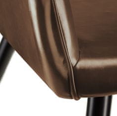 tectake 4 stoli iz umetnega usnja Marilyn Temno rjava/črna