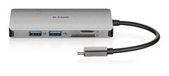 D-Link USB-C hub, 8 v 1