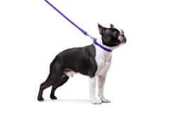WAUDOG Okrogel vijoličen usnjen pasji povodec kratek 122 cm 4 mm vijolična