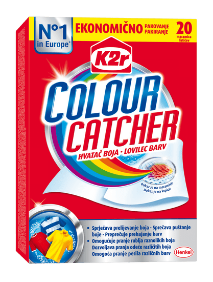 K2R Colour Catcher lističi za lovljenje barve, 20 kosov
