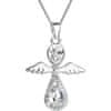 Nežna srebrna ogrlica Angel s Swarovski 32072.1 (verižica, obesek)