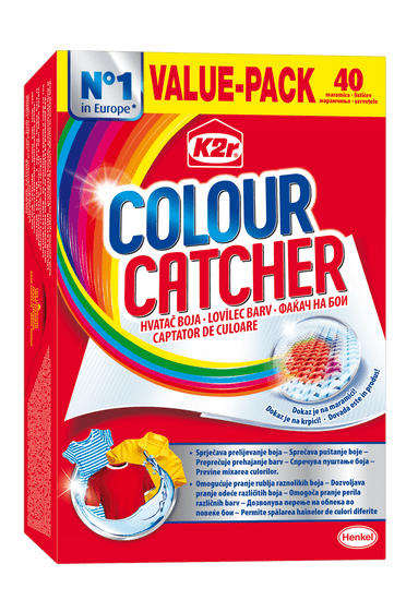 K2R Colour Catcher lističi za lovljenje barv, 40 kosov