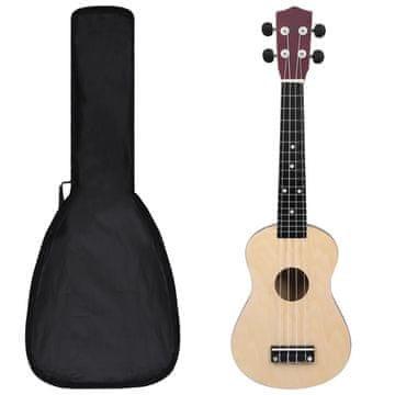 Vidaxl Otroški ukulele soprano s torbo naravna 23