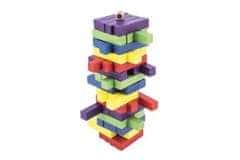 Rappa Igra leseni stolp 60 kosov barvnih kosov namizna igra v škatli