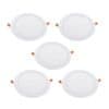 Avide 5x ALU LED vgradni panel okrogli 12W nevtralno beli 4000K