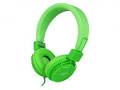 LTC Slušalke naglavne 3,5mm zelene 1,2m