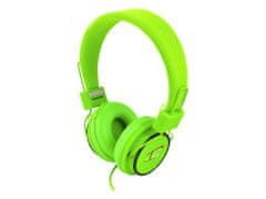 LTC Slušalke naglavne 3,5mm zelene 1,2m