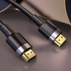 BASEUS Cafule HDMI 2.0 kabel 4K 60 Hz 3D 18 Gbps 3 m črne barve