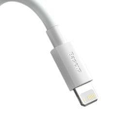 BASEUS 2x USB kabel za iPhone Lightning, hitro polnjenje Power Delivery, 1,5 m, bel