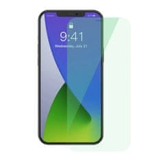 slomart baseus 2x zeleno kaljeno steklo 0,15 mm s filtrom proti modri svetlobi za iphone 12 pro max (sgapiph67n-lq02)