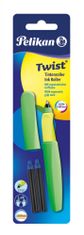 Pelikan Roler Twist nalivno pero, Neon zeleno + 2 črnilna vložka