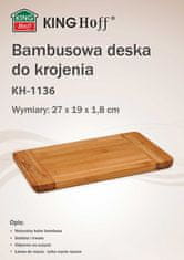 KINGHoff Kuhinjski krožnik iz bambusa 27x19cm KINGHOFF KH-1136