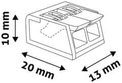 ENTAC 50x hitra sponka 2 pin 450V 32A 0.2-4mm2 trdi in mehki vodnik