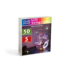 Family Christmas 3x 50 LED 5m baterijske božično - novoletne micro LED lučke 3 x AA večbarvne