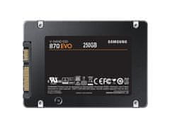 Samsung 870 EVO SSD pogon, 250 GB, 6,35 cm (2,5), SATA3, V-NAND, TLC, 7 mm