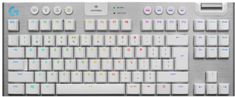 G915 TKL Lightspeed brezžična tipkovnica, GL Tactile, RGB, bela (920-009664)