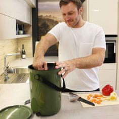 Skaza Bokashi Organko 2 kompostnik, 9,6 l, oliven + posip, 1 kg