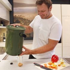 Skaza Bokashi Organko 2 kompostnik, 9,6 l, oliven + posip, 1 kg