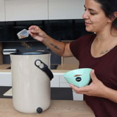 Skaza Bokashi Organko 2 kompostnik, 9,6 l, kremno bel + posip, 1 kg