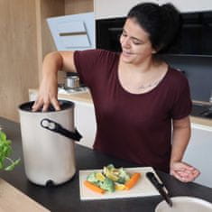 Skaza Bokashi Organko 2 kompostnik, 9,6 l, kremno bel + posip, 1 kg