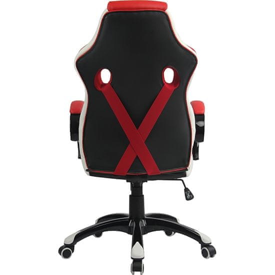 Bytezone Racer Pro gamerski stol, črn, siv, rdeč