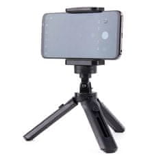 slomart mini stativ selfie nosilec za telefonsko kamero fotoaparat gopro 16 - 21 cm črn
