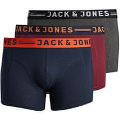 Jack&Jones Plus Moški bokserji JACLICHFIELD 12147592 Burgundy (Velikost 7XL)