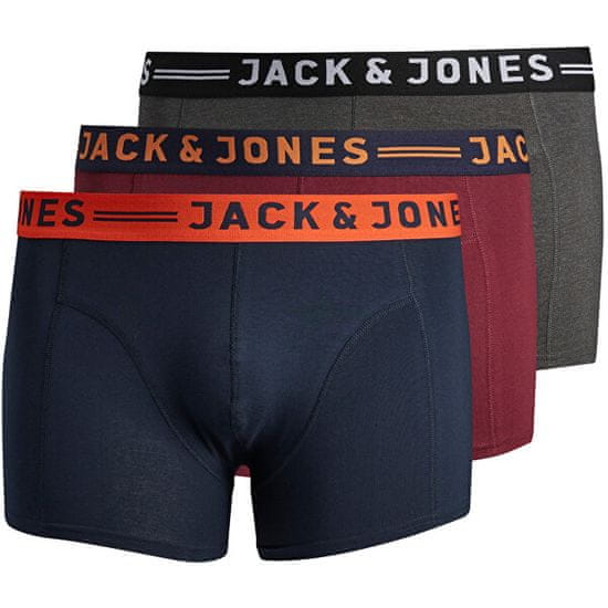 Jack&Jones Plus Moški bokserji JACLICHFIELD 12147592 Burgundy