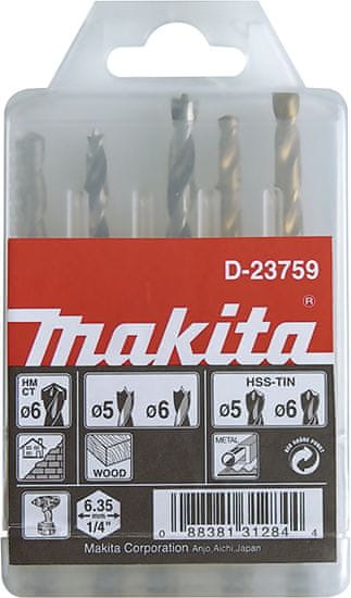 Makita 5-delni set svedrov D-23759