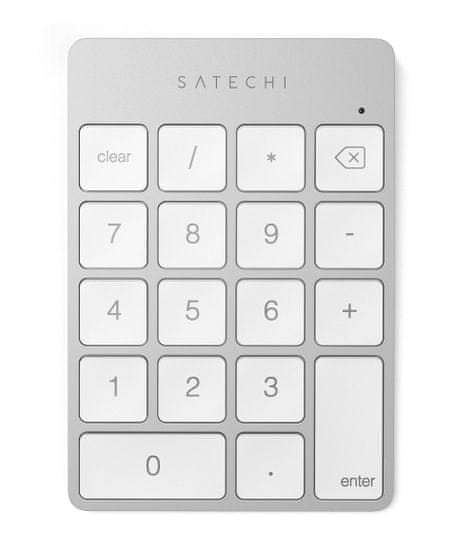 Satechi Slim brezžična številčna tipkovnica, Bluetooth, srebrna