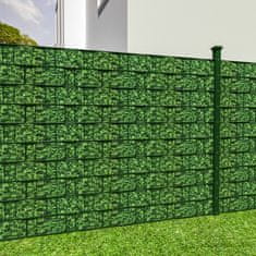 tectake PVC folija za zaščito zasebnosti s pritrdilnimi sponkami 35 m, Zelenje