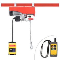 Vidaxl Električno dvigalo z daljinskim upravljalnikom 1300W 500/999kg
