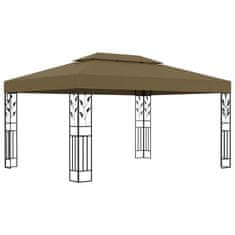 Vidaxl Paviljon z dvojno streho in lučkami 3x4 m 180 g/m2