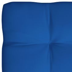 shumee Blazina za kavč iz palet kraljevsko modra 120x80x12 cm blago