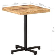 Vidaxl Bistro mizica kvadratna 60x60x75 cm robusten mangov les