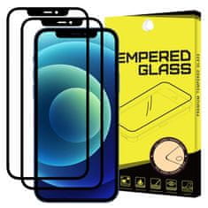 MG Full Glue Super Tough 2x zaščitno steklo za iPhone 12 Pro Max, črna