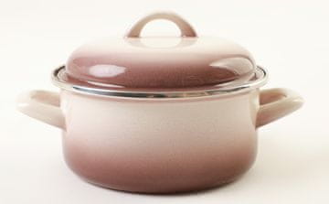 Metalac plitek lonec s pokrovom Ø 18 cm, 2,2 l, cappucino
