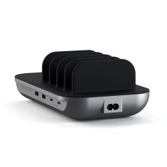 Satechi Dock 5 Multi-Device polnilna postaja, 2 x USB-C PD 20 W, 2 x USB-A 12W, Wireless, Space Grey