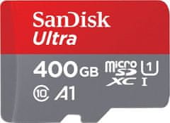 SanDisk Ultra microSDXC spominska kartica, 400 GB + SD adapter