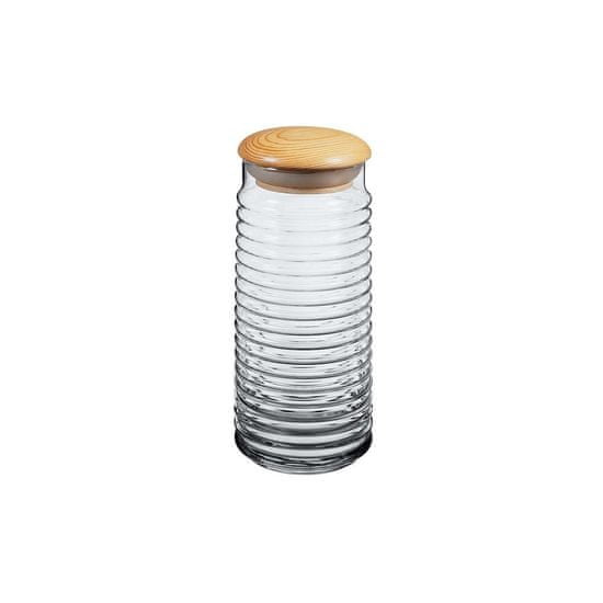 eoshop PASABAHCE Stekleni kozarec z lesenim pokrovom BABYLON 1,5 l, komplet 4 kosov