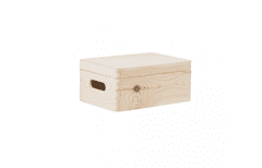Čisté dřevo CleanWood Lesena škatla s pokrovom 30X20X14 CM
