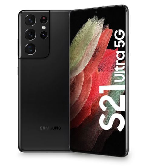 Samsung Galaxy S21 Ultra 5G mobilni telefon, 12GB/256GB, fantomsko črn