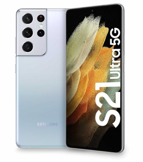 Samsung Galaxy S21 Ultra 5G mobilni telefon, 12GB/256GB, fantomsko srebrn