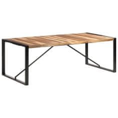 Greatstore Jedilna miza 220x100x75 cm trden les s finišem iz palisandra