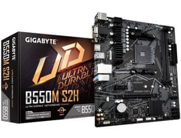 Gigabyte B550M S2H osnovna plošča, AM4, DDR4, PCIe 4.0, mATX