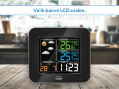 Trevi ME 3165 RC brezžična vremenska postaja, barvni zaslon, 2x alarm, radijska ura