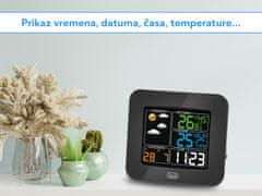 Trevi ME 3165 RC brezžična vremenska postaja, barvni zaslon, 2x alarm, radijska ura