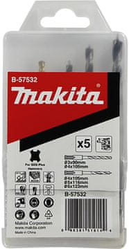Makita 5-delni set svedrov za kovino in les SDS-Plus B-57532